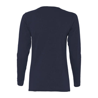 Michigan Plaid Circle Women's Long Sleeve - Navy