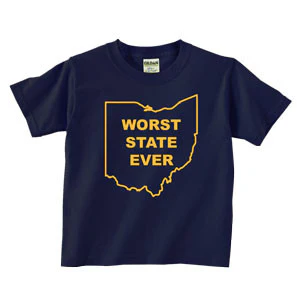 Worst State Ever OH Toddler T-Shirt - Navy