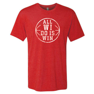All WI Do Is Win Bball Triblend - Vintage Red