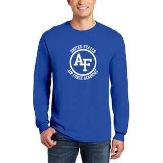 Air Force Academy Falcons Distressed Circle Logo Long Sleeve T-Shirt - Royal