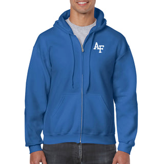 Air Force Academy Falcons Primary Logo Left Chest Full-Zip Hoodie - Royal