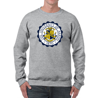 Akron University Seal Crewneck - Sport Grey