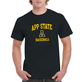 App State Arch Logo Baseball T-Shirt - Black