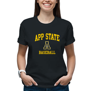 App State Arch Logo Baseball T-Shirt - Black