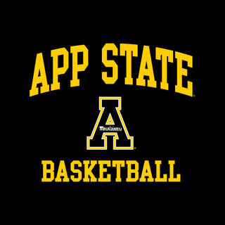 App State Arch Logo Basketball T-Shirt - Black