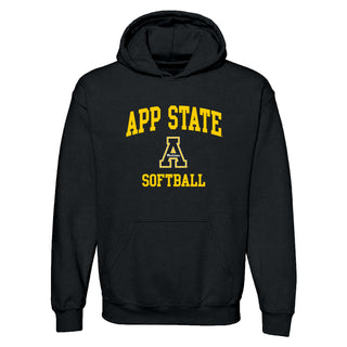 App State Arch Logo Softball Hoodie - Black