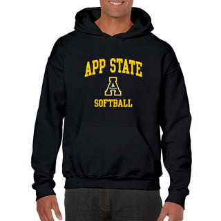 App State Arch Logo Softball Hoodie - Black