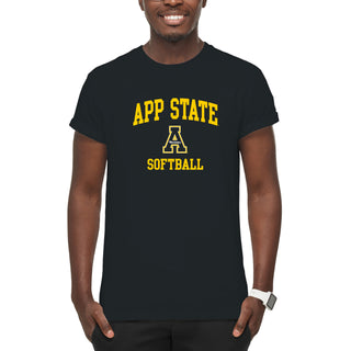 App State Arch Logo Softball T-Shirt - Black