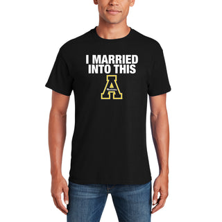 Appalachian State Mountaineers I Married Into This T-Shirt - Black