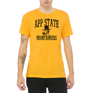 Appalachian State Josef Canvas Triblend Short Sleeve T Shirt - Yellow Gold