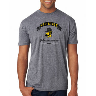 App State Ribbon Arc NLA Triblend T-Shirt - Premium Heather