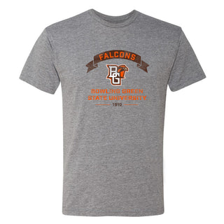BGSU Ribbon Arc NLA Triblend T-Shirt - Premium Heather