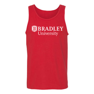 Bradley University Braves Basic Block Heavy Cotton Tank Top - Red