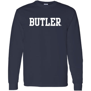 Butler University Bulldogs Basic Block Long Sleeve T-Shirt - Navy