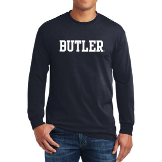 Butler University Bulldogs Basic Block Long Sleeve T-Shirt - Navy