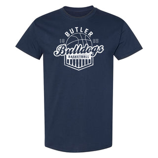 Butler University Bulldogs Vintage Basketball Shield T-Shirt - Navy