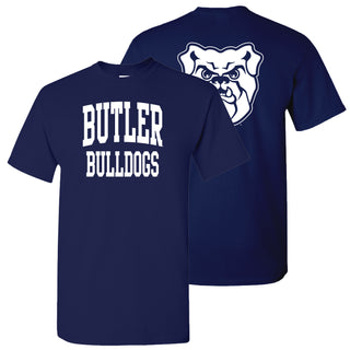 Butler University Bulldogs Front Back Print T-Shirt - Navy
