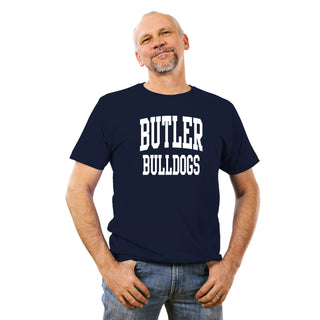 Butler University Bulldogs Front Back Print T-Shirt - Navy