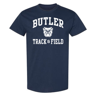 Butler University Bulldogs Arch Logo Track & Field Short Sleeve T Shirt - Navy