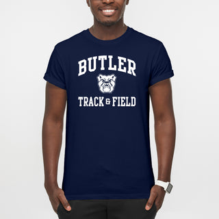 Butler University Bulldogs Arch Logo Track & Field Short Sleeve T Shirt - Navy
