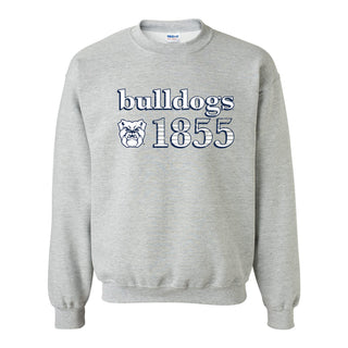 Butler University Bulldogs Throwback Year Stripe Crewneck - Sport Grey