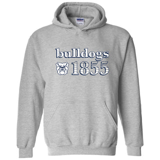 Butler University Bulldogs Throwback Year Stripe Hoodie - Sport Grey