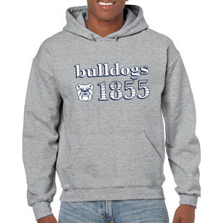 Butler University Bulldogs Throwback Year Stripe Hoodie - Sport Grey