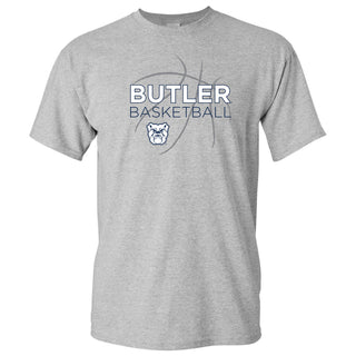 Butler University Bulldogs Basketball Sketch T-Shirt - Sport Grey