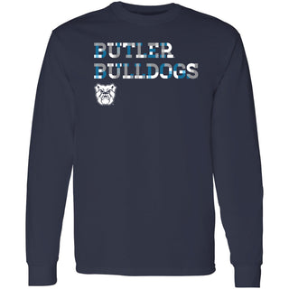 Butler University Bulldogs Patchwork Long Sleeve T-Shirt - Navy