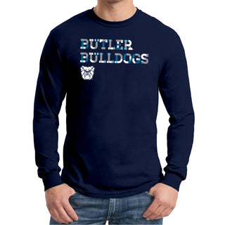 Butler University Bulldogs Patchwork Long Sleeve T-Shirt - Navy