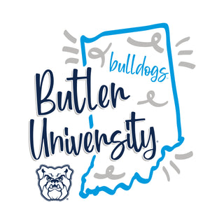 Butler University Bulldogs Playful Sketch T-Shirt - White