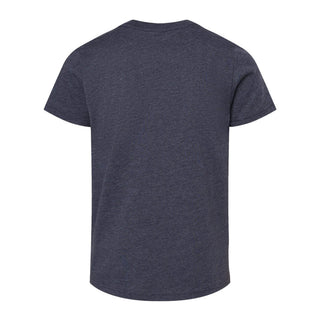 Michigan Faded Football Helmet CVC Jersey Youth T-Shirt - Heather Midnight Navy