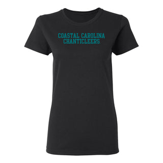 Coastal Carolina Chanticleers Basic Block Women's T-Shirt - Black