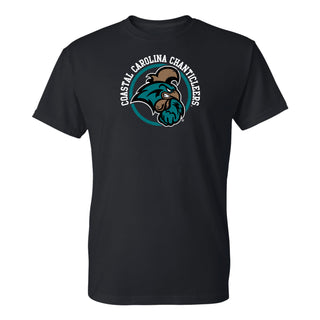 Coastal Carolina Chanticleers Distressed Circle Logo T-Shirt - Black