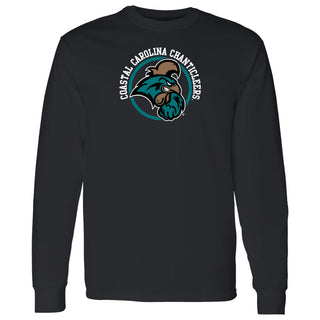 Coastal Carolina Chanticleers Distressed Circle Logo Long Sleeve T-Shirt - Black