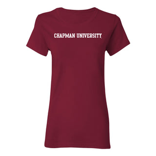 Chapman University Panthers Basic Block Women's T-Shirt - Cardinal