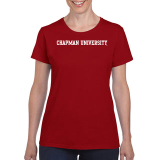 Chapman University Panthers Basic Block Women's T-Shirt - Cardinal