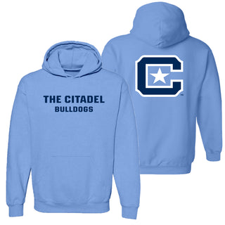The Citadel Front Back Print Hoodie - C Blue