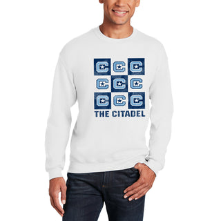 The Citadel Checkerbox Crewneck Sweatshirt - White