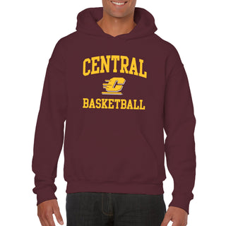 Central Michigan Arch Logo Basketball Hoodie - Maroon