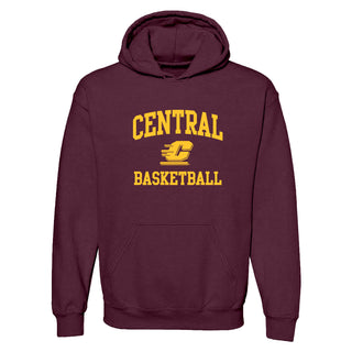 Central Michigan Arch Logo Basketball Hoodie - Maroon