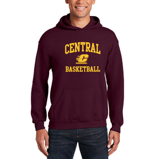 Central Michigan Arch Logo Basketball Hoodie - Maroon