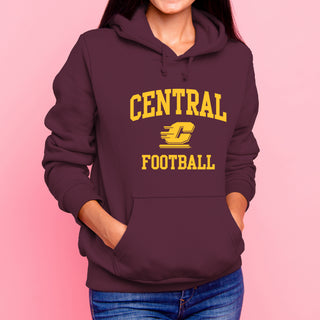 Central Michigan Arch Logo Football Hoodie - Maroon