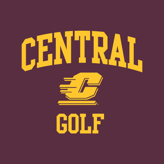 Central Michigan Arch Logo Golf T-Shirt - Maroon