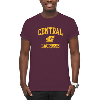 Central Michigan Arch Logo Lacrosse T-Shirt - Maroon