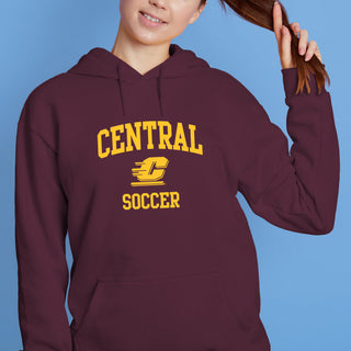 Central Michigan Arch Logo Soccer Hoodie - Maroon