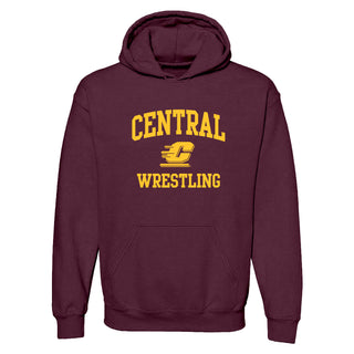 Central Michigan Arch Logo Wrestling Hoodie - Maroon