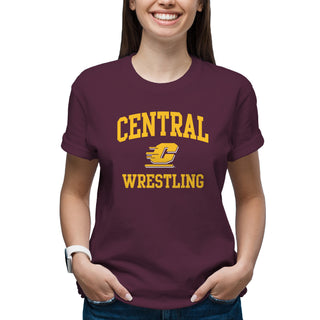 Central Michigan Arch Logo Wrestling T-Shirt - Maroon