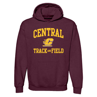 Central Michigan Arch Logo Track & Field Hoodie - Maroon