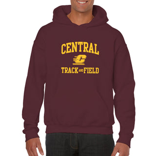 Central Michigan Arch Logo Track & Field Hoodie - Maroon